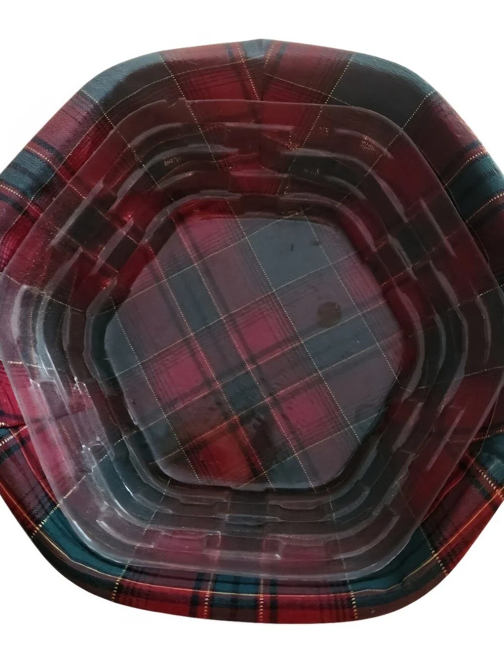 Longaberger Hexagon Basket w/ Top & Plastic Liner